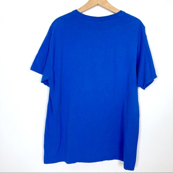 Vintage look blue t-shirt farm rural country Purina chows checkered retro chicks - Picture 2 of 8